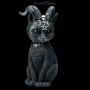 B2534S0 Okkulte Katzenfigur mit Hörnern Pawzuph groß - 360° presentation