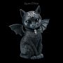 B5236667S0 Okkulte Katzenfigur mit Fluegeln Malpuss groß - 360° Ansicht