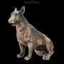FA 60147 Bullterrier Figur bronzefarben - 360° presentation