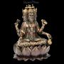 FS12241 Hinduistische Goetter Figur Brahma Sitzend auf Lotusbluete - 360° presentation