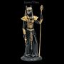 FS12910 Aegyptische Krieger Figur Bastet Schwarz Gold - 360° presentation