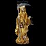 FS13954 Santa Muerte Figur goldfarben - 360° Ansicht