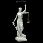 FS15348 Weisse Justitia Figur Goettin der Gerechtigkeit - 360° Ansicht