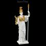FS16786 Athena Figur Griechische Goettin weiss gold - 360° Ansicht