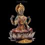 FS17616 Lakshmi Figur auf Lotusbluete bronzefarben - 360° Ansicht