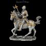 FS20122 Zinnfigur Ritter auf Pferd mit Axt - 360° Ansicht