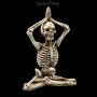 FS20660 Meditation Skelett Figur Lotus mit Haende ueber Kopf - 360° Ansicht