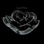 FS20895 Kerzenhalter Schwarze Keramik Rose - 360° Ansicht