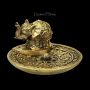 FS21105 Raeucherstaebchenhalter Indischer Elefant goldfarben - 360° presentation