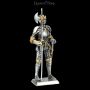 FS21446 Zinn Ritter Figur mit Hellebarde und Schwert - 360° Ansicht