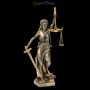 FS21459 Justitia Figur mit Schwert und Waage bronziert - 360° presentation