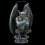 FS21625 Gargoyle Figur Sitzend mit verschraenkten Armen - 360° Ansicht