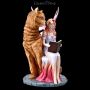 FS22238 Elfen Figur Studa mit großer Katze - 360° Ansicht