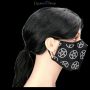FS22561 Gesichtsmaske Pentagramme - 360° Ansicht