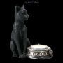 FS22627 Teelichthalter Schwarze Katze - 360° Ansicht