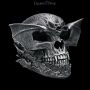 FS22705 Totenkopf Figur mit Fledermas - Bat Skull - 360° Ansicht