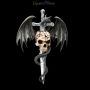 FS22707 Wandrelief Drache am Schwert Draco Skull - 360° presentation