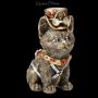 FS22916 Katzen Figur Steampunk Kitty mit Zylinder - 360° Ansicht