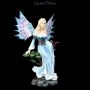 FS23162 Elfen Figur Weltenkönigin mit Drache blause Kleid - 360° Ansicht