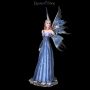 FS23479 Elfenfigur Rebecca mit blauem Kleid und Drache - 360° Ansicht