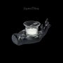 FS23579 Handleser Teelichthalter Palmists Prediction schwarz - 360° presentation