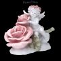 FS23700 Engel Figur Pute mit großer Rose - 360° Ansicht