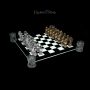 FS23783 Schachspiel mit Brett Drachen gold silber - 360° presentation