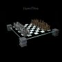 FS23784 Schachspiel mit Brett König Artur gold-silber - 360° presentation