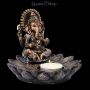 FS23788 Ganesha Figur mit Teelicht Räucherhalter - 360° Ansicht