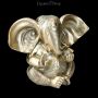 FS23882 Gartenfigur Ganesha silber-gold - 360° presentation