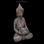 FS23997 Buddha Teelichthalter Verziert braun - 360° presentation