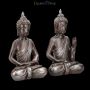 FS23998 Buddha Figuren 2er Set Meditation braun - 360° Ansicht