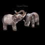 FS23999 Elefanten Figuren 2er Set Indisch braun - 360° presentation