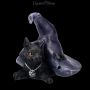 FS24123 Katzen Figur mit Hexenhut Piper - 360° Ansicht