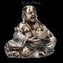 FS24276 Buddha Figur lachend mit Yuan Bao - 360° Ansicht