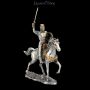 FS24352 Zinn Figur Ritter mit Pferd und Schwert - 360° presentation