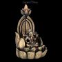 FS24362 Backflow Räucherhalter Ganesha auf Lotus - 360° presentation