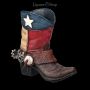 FS24390 Stiftebecher Western Cowboy Stiefel Texas - 360° Ansicht