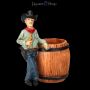 FS24391Stiftebecher Western mit Cowboy Figur - 360° presentation