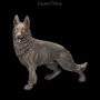 FS24395 Hunde Figur Deutscher Schäferhund bronziert - 360° Ansicht