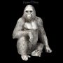 FS24409 Gorilla Figur Antik Silber - 360° Ansicht