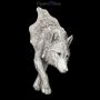 FS24412 Wandrelief Schleichender Wolf silber - 360° presentation