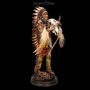 FS24441 Indianer Figur Häuptling hält Bison Schädel - 360° Ansicht