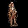 FS24442 Indianer Figur Häptling mit Schädel groß - 360° Ansicht
