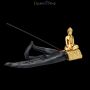 FS24530 Räucherhalter Buddha Figur auf Hand - 360° presentation