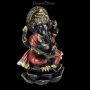 FS24536 Ganesha Figur schwarz schreibt in Buch - 360° Ansicht