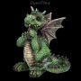 FS24548 Drachen Figur sitzend grün - 360° presentation