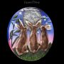 FS24624 Wandrelief Drei Hasen starren Mond an - 360° Ansicht
