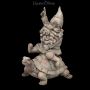 FS24756 Gartenzwerg Figur Reitet auf Schildkkröte - 360° Ansicht