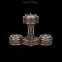 FS24821 Teelichthalter Thors Hammer bronziert - 360° Ansicht